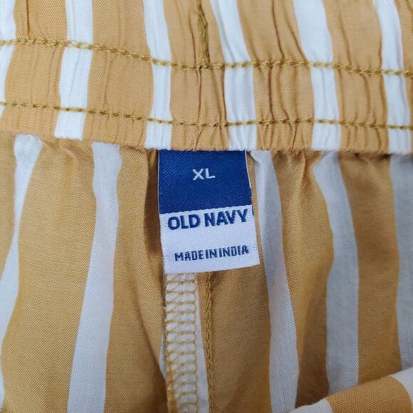 Old Navy Women’s Yellow Striped High Rise Shorts Size XL NWT Pull-On Pockets - Picture 3 of 6